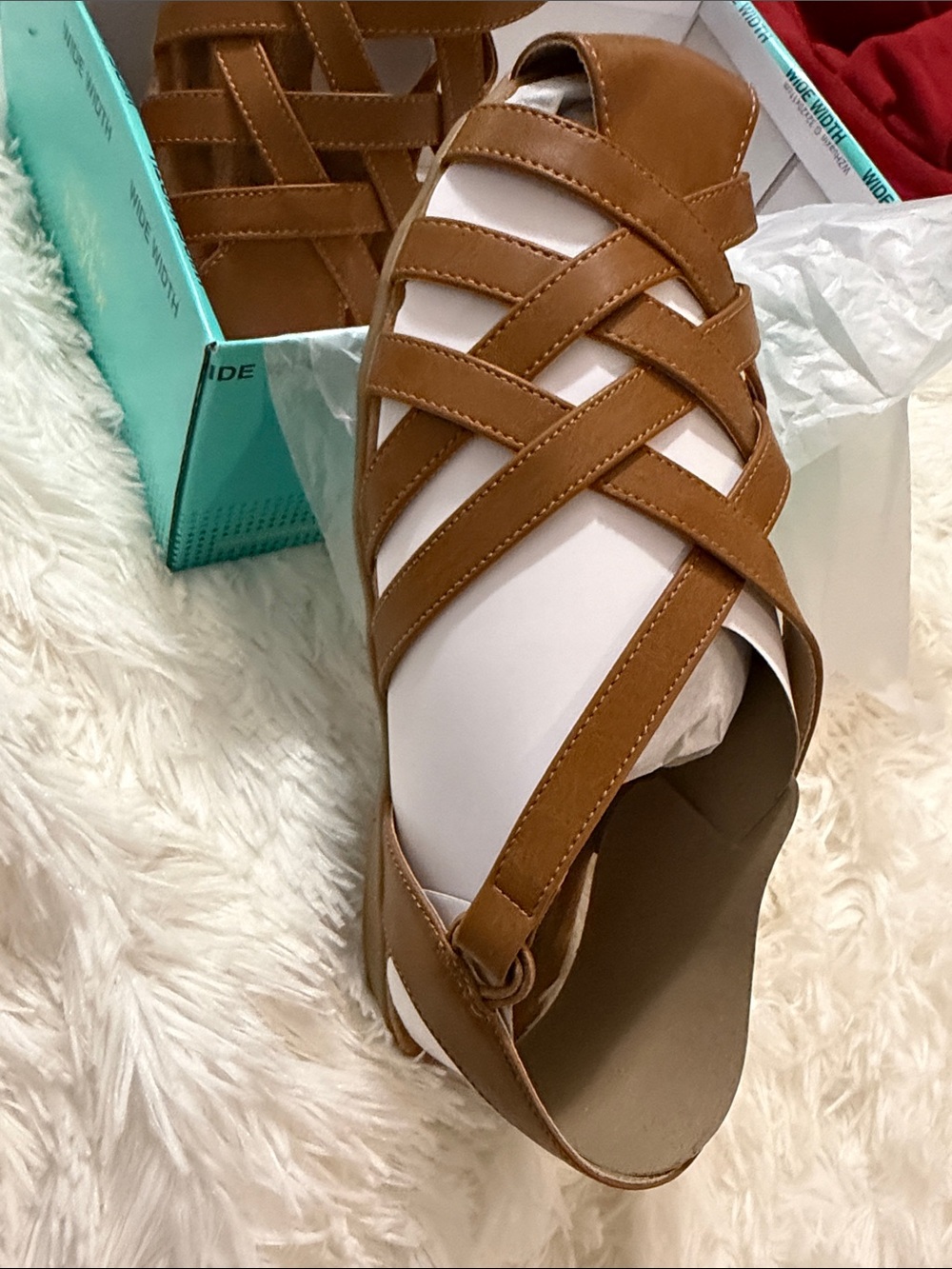 Braided Strap Women’s Sandal in Tan - Classic Summer Style - Picture 2 of 5